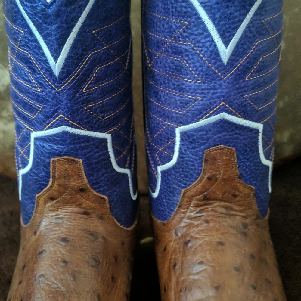 CINCH Edge CEW508 Coronado Collection ostrich cowgirl western boots sz 10.5 new - Picture 11 of 16